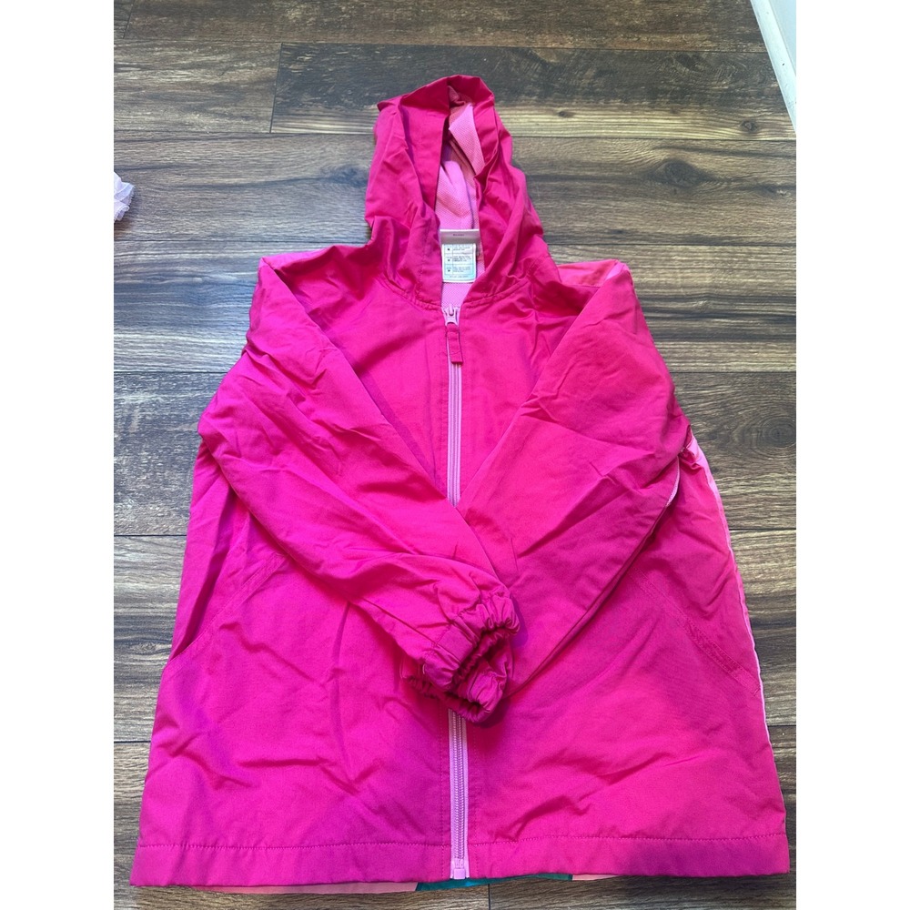 Disney Store Ariel The Little Mermaid Kids Jacket Size M Pink Hooded Windbreaker
